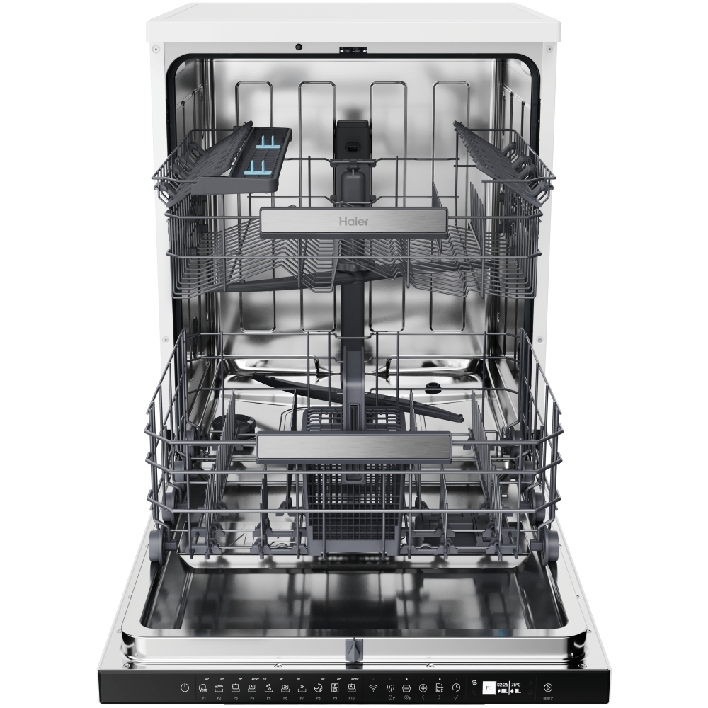 Haier XF 5C7M0W-80 Dishwasher, 15 Place Settings, White, C Rated