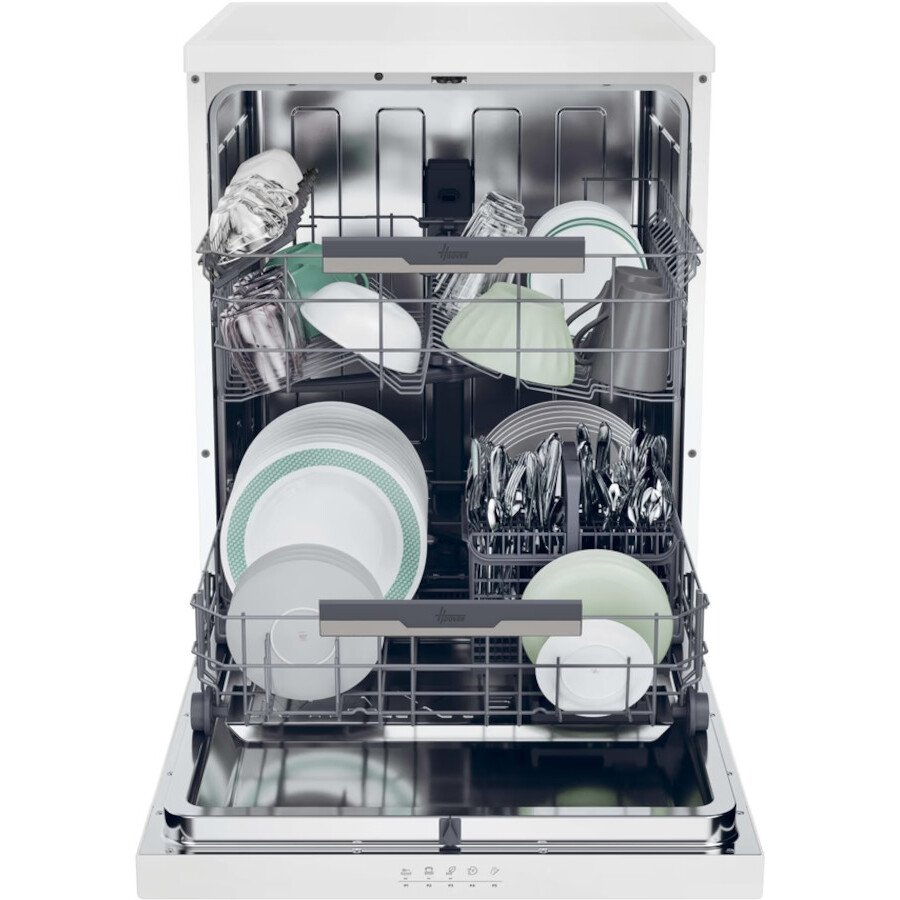 Hoover HFP 4C7E0W-80 Dishwasher, 14 Place Settings, White, C Rated