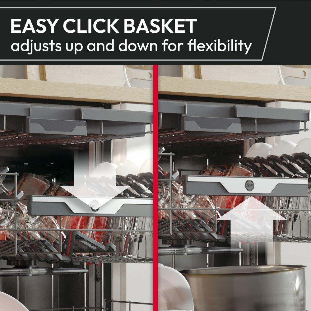 Hoover HI5C6F0S-80 Fully Integrated Dishwasher, 15 Place Settings, C Rated