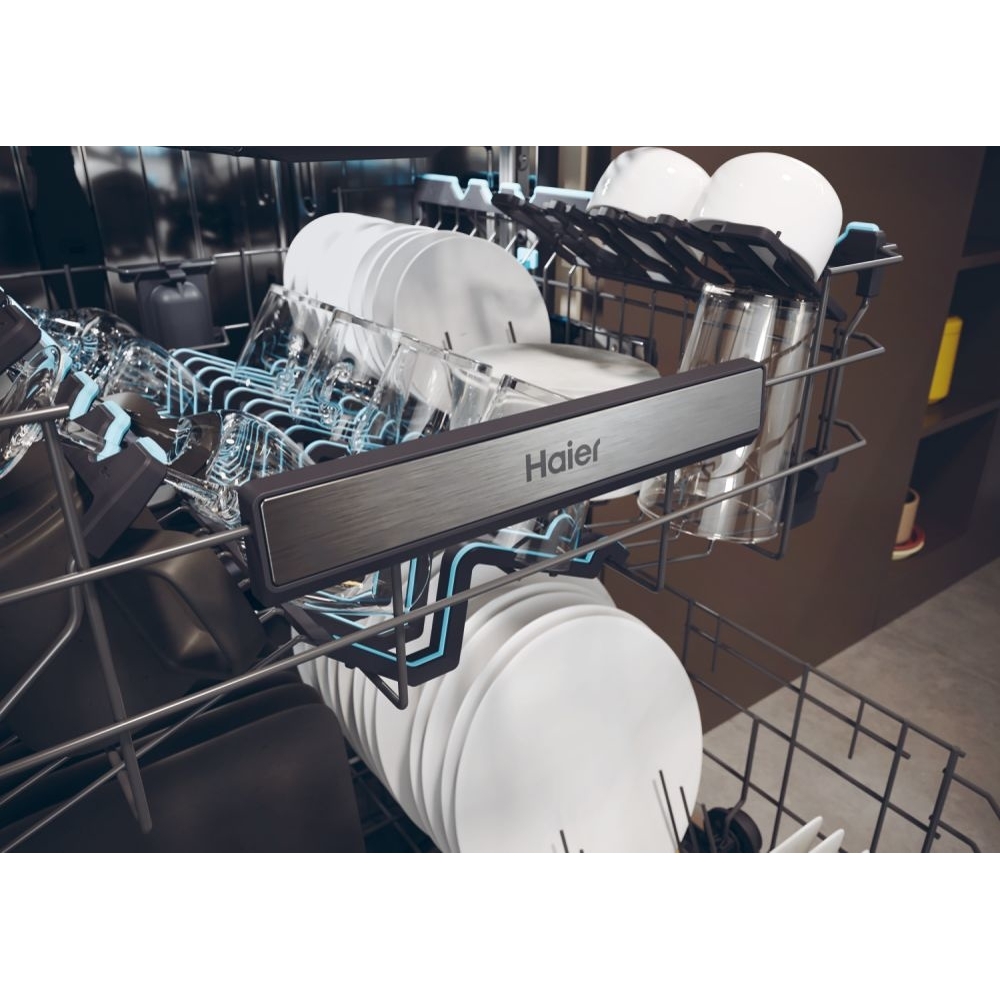 Haier XS 6B4S3FSB-80 Integrated Dishwasher, 16 Place Settings, B Rated