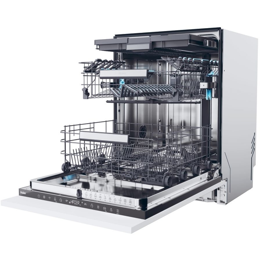 Haier XS 6B4S3FSB-80 Integrated Dishwasher, 16 Place Settings, B Rated