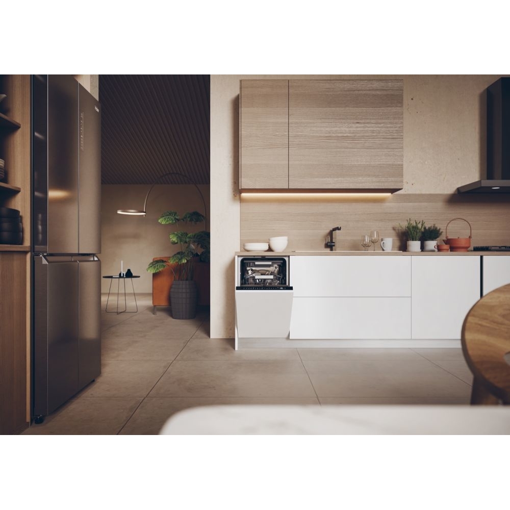 Haier XI1C3TB2FB-80 Fully Integrated Slimline Dishwasher, 8 Place Settings, C Rated