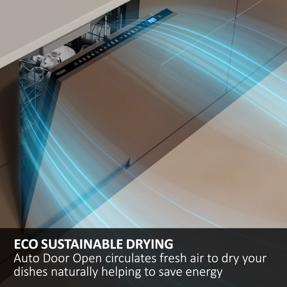 Haier XI 6C4S3FSB-80 Fully Integrated Dishwasher, 16 Place Settings, C Rated