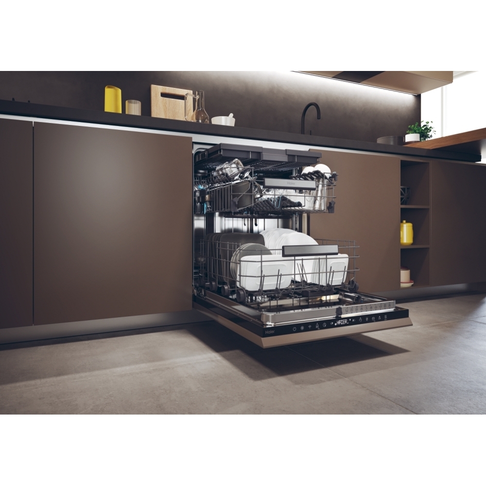 Haier XI 6C4S3FSB-80 Fully Integrated Dishwasher, 16 Place Settings, C Rated