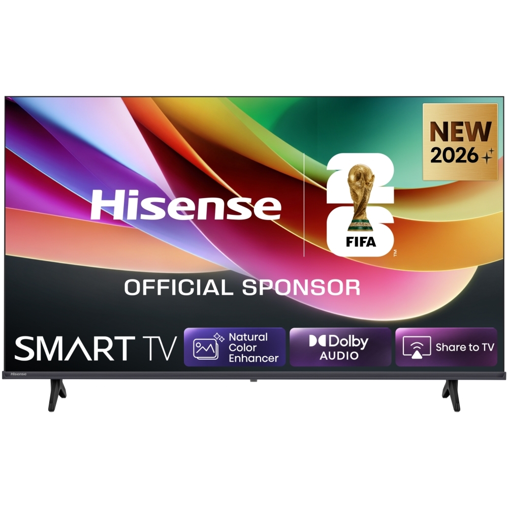 Hisense 32A4STUK 32" DLED Smart Television, Full HD, Black, F Rated