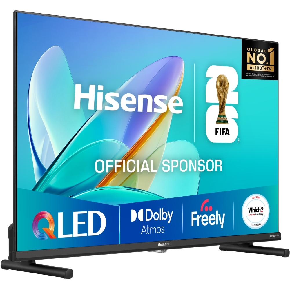 Hisense 32E5QTUK 32" QLED Smart Television, Full HD, Black, F Rated