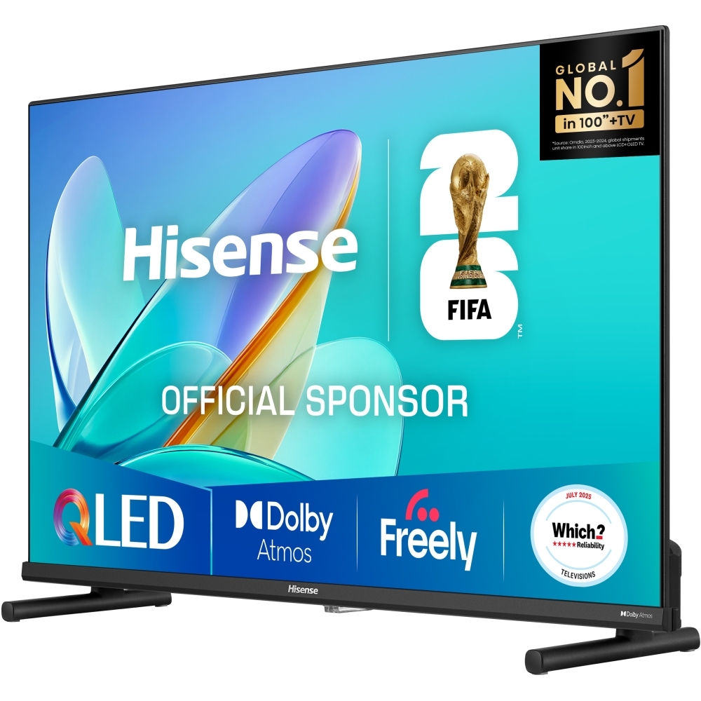 Hisense 32E5QTUK 32" QLED Smart Television, Full HD, Black, F Rated