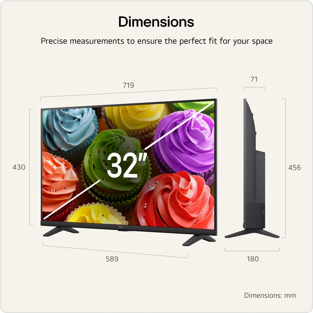 LG 32LB650B6LA.AEK 32" LED Smart Television, HD Ready, Black, E Rated