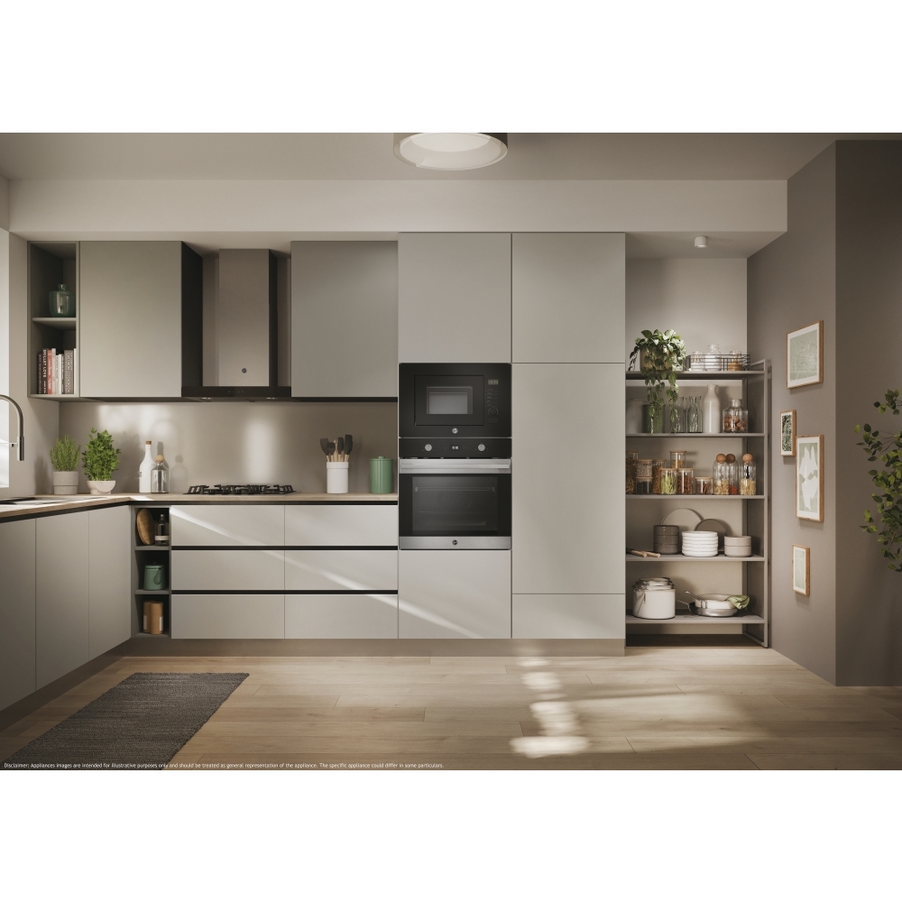 Hoover HO6 H3T1CTX Built-In Electric Single Oven with Pyrolytic Cleaning, Stainless Steel, A Rated