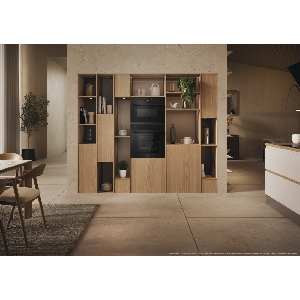 Haier H6 ID25L5YTX Built-In Electric Single Oven with Pyrolytic Cleaning, Black, A++ Rated