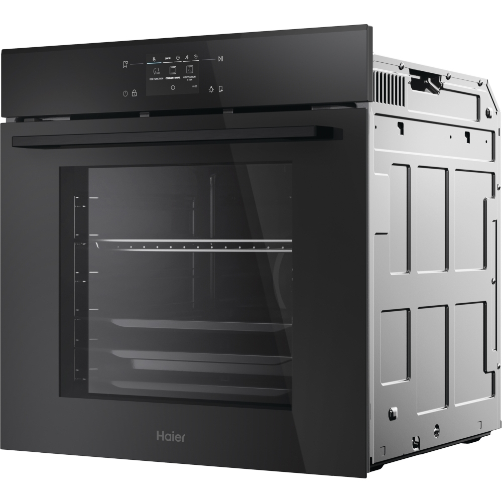 Haier H6 ID25L5YTX Built-In Electric Single Oven with Pyrolytic Cleaning, Black, A++ Rated