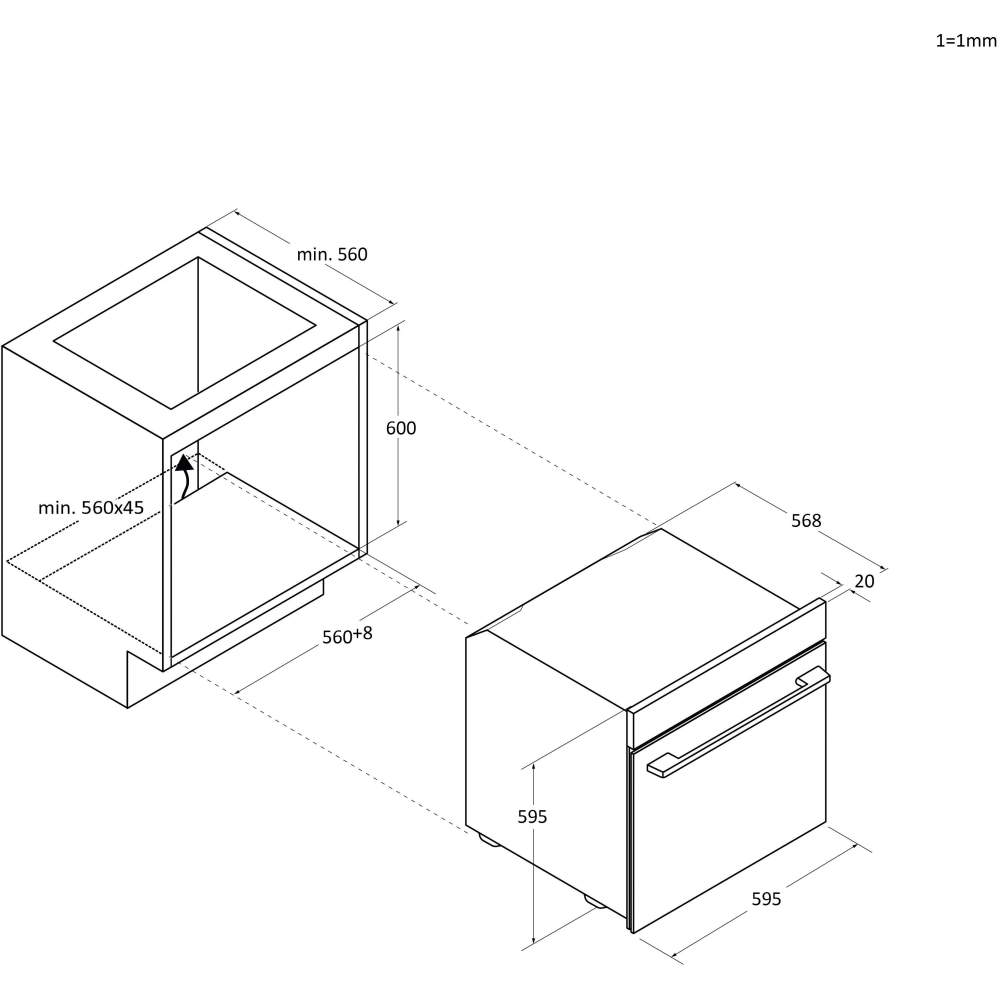Haier H6 ID25G3HTB2 Built-In Electric Single Oven, Black, A++ Rated