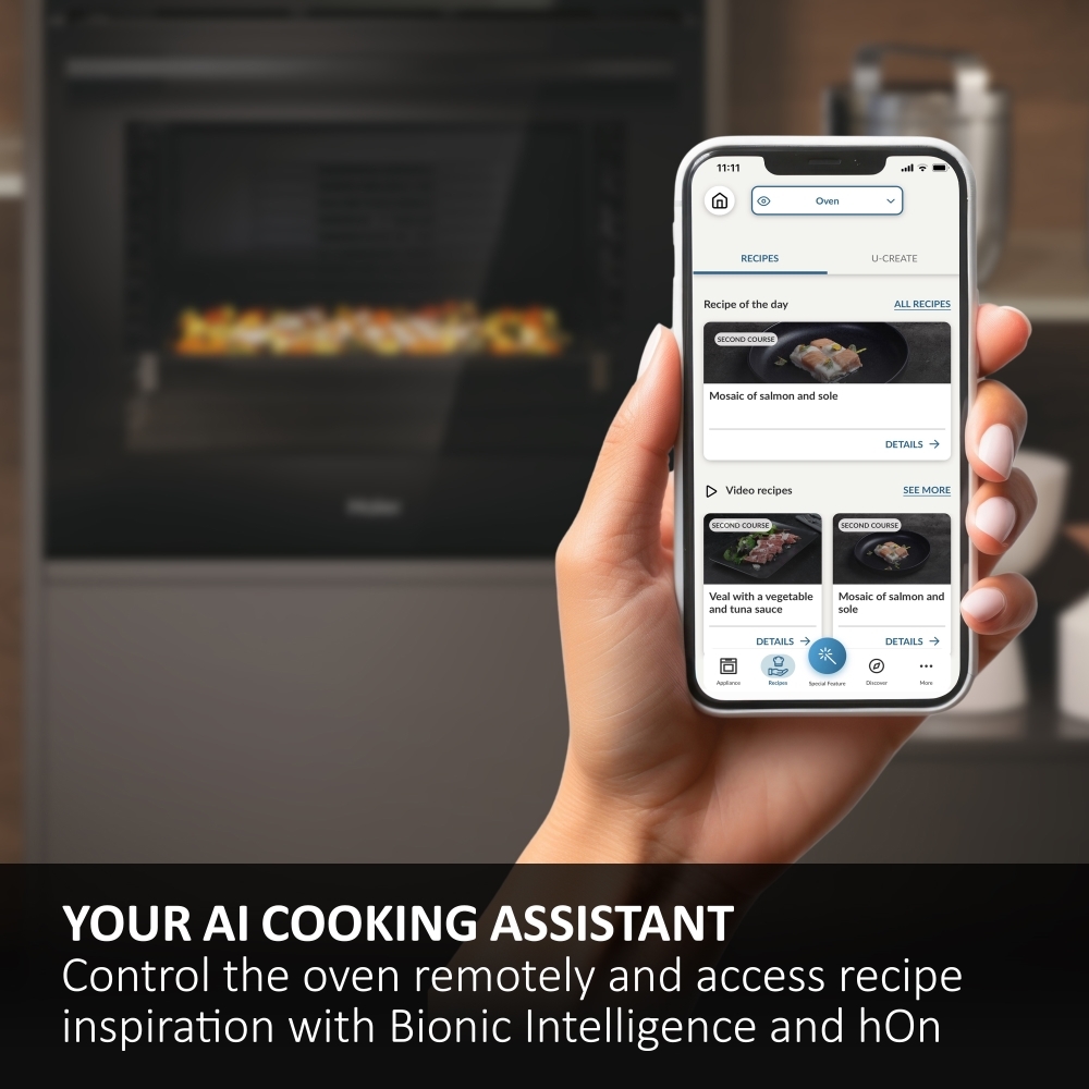 Haier H6 ID25G3YTB2 Built-In Electric Single Oven with Pyrolytic Cleaning, Black, A++ Rated