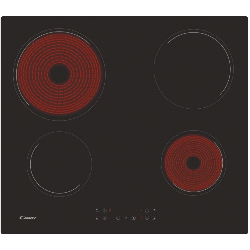 Candy CH64CCB 59cm Ceramic Hob, Black