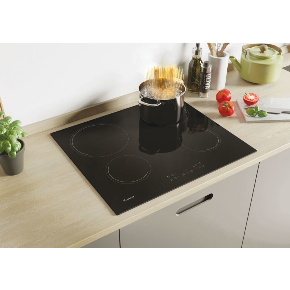 Candy CH64CCB 59cm Ceramic Hob, Black