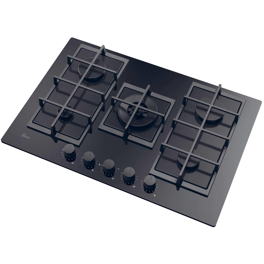 Hoover HVG74WC5B 75cm 5 Burner Gas Hob, Black
