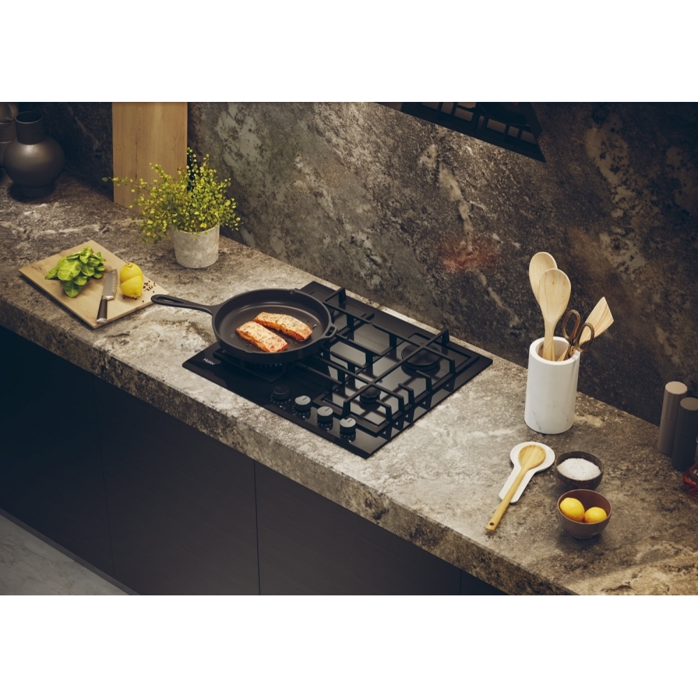 Haier HAVG6BF4TBPB 60cm 4 Burner Gas Hob, Black
