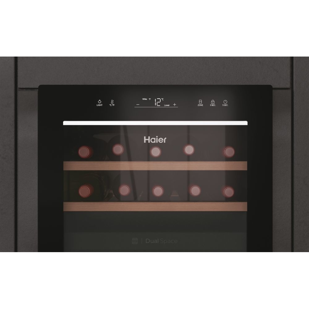 Haier HWS42GDAU1 Wine Cooler, Black, G Rated