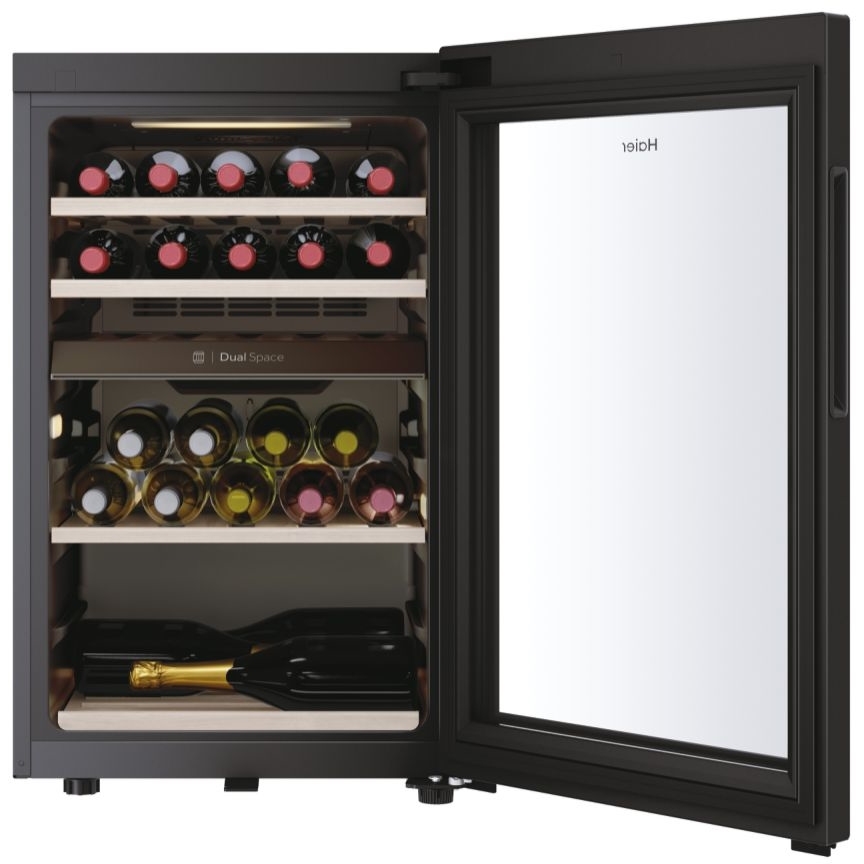 Haier HWS42GDAU1 Wine Cooler, Black, G Rated