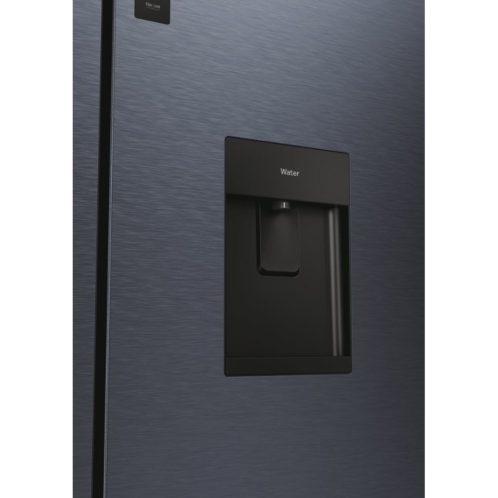 Haier HCR5919EHMB American Fridge Freezer, Black, E Rated,  Plumbed