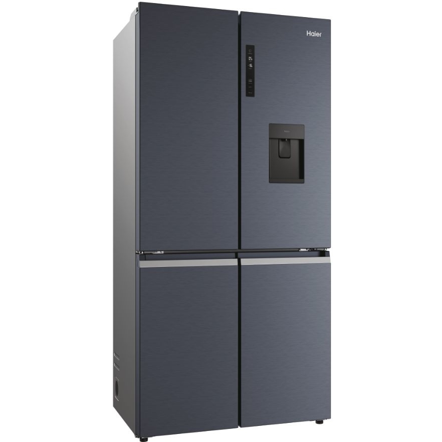 Haier HCR5919EHMB American Fridge Freezer, Black, E Rated,  Plumbed