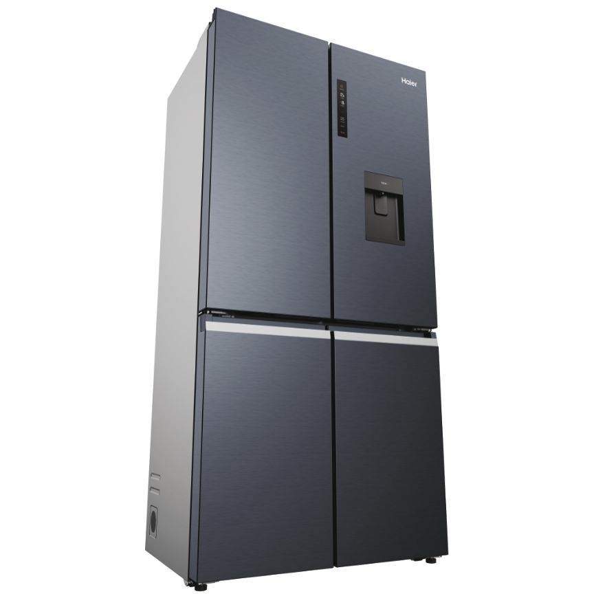 Haier HCR5919EHMB American Fridge Freezer, Black, E Rated,  Plumbed