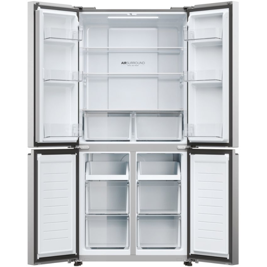 Haier HCR3818ENMM American Fridge Freezer,  Non-Plumbed, Stainless Steel, E Rated