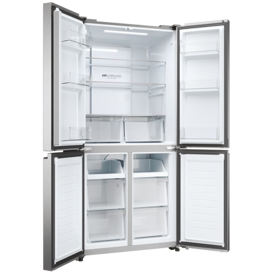 Haier HCR3818ENMM American Fridge Freezer,  Non-Plumbed, Stainless Steel, E Rated