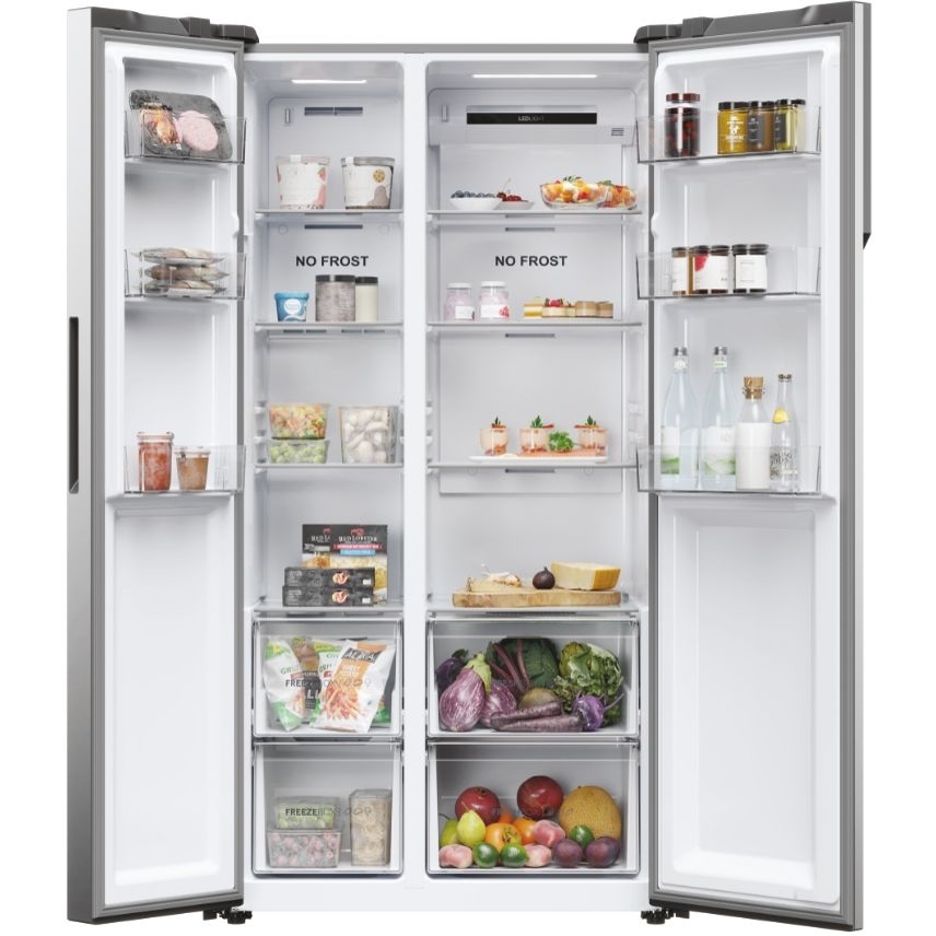 Haier HSR5918DNMP American Fridge Freezer,  Non-Plumbed, Stainless Steel, D Rated