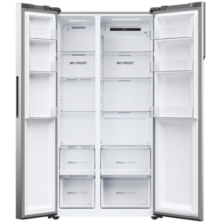 Haier HSR5918DNMP American Fridge Freezer,  Non-Plumbed, Stainless Steel, D Rated