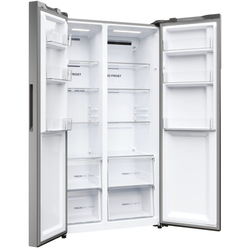Haier HSR5918DNMP American Fridge Freezer,  Non-Plumbed, Stainless Steel, D Rated