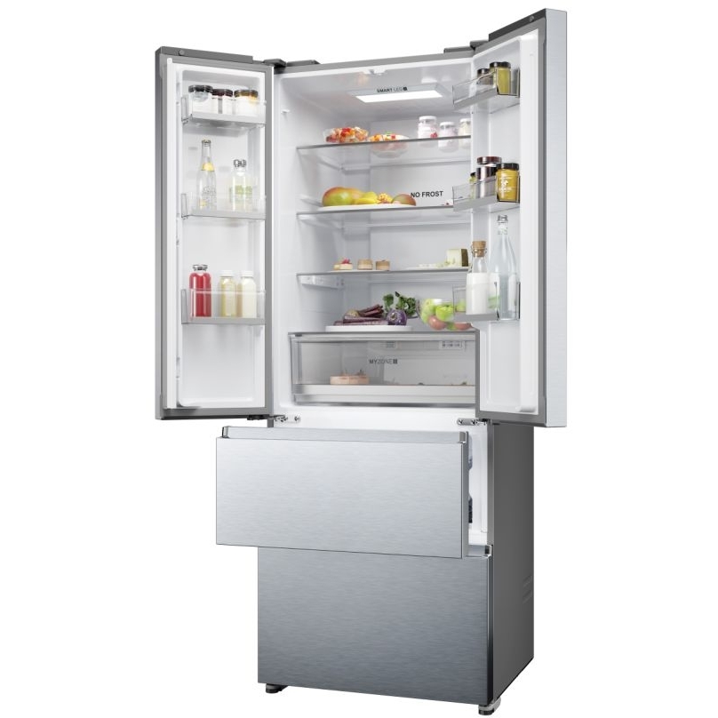 Haier HFR5719ENMG FD 70 Series 5 American Fridge Freezer, Stainless Steel, E Rated,  Non-Plumbed