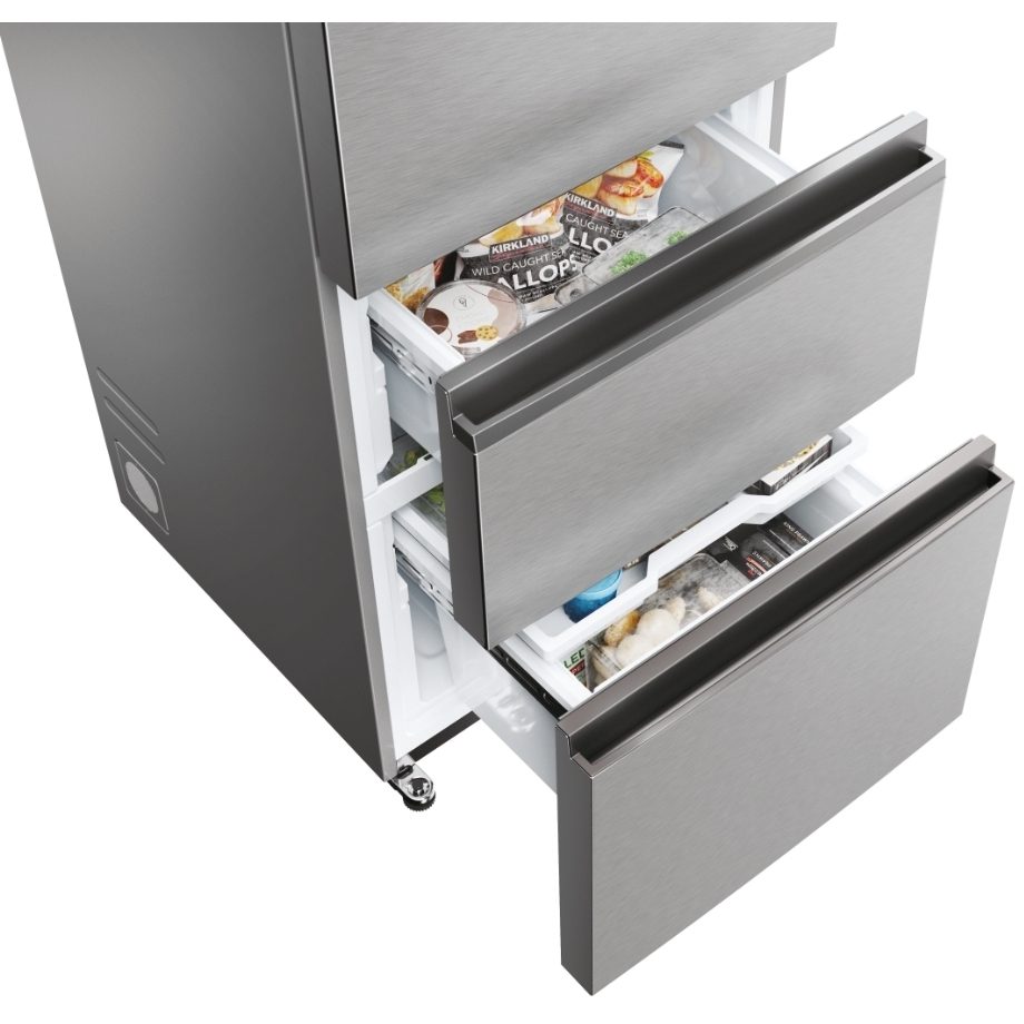 Haier HTW5618DWMG Total No Frost Fridge Freezer, 60/40, Stainless Steel, D Rated