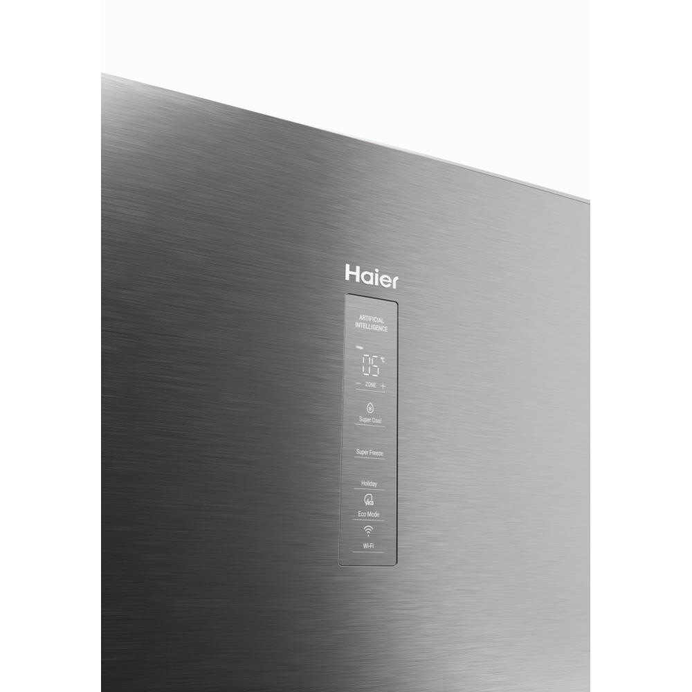 Haier HTW5618DWMG Total No Frost Fridge Freezer, 60/40, Stainless Steel, D Rated