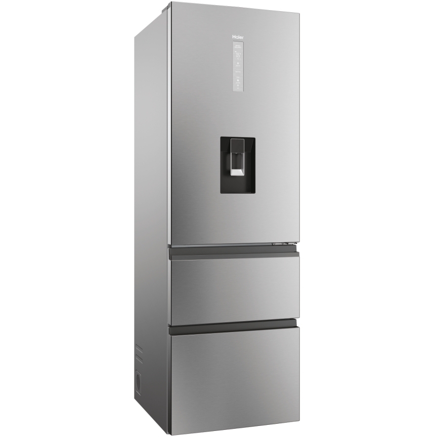 Haier HTW5618DWMG Total No Frost Fridge Freezer, 60/40, Stainless Steel, D Rated