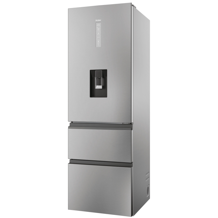 Haier HTW5618DWMG Total No Frost Fridge Freezer, 60/40, Stainless Steel, D Rated