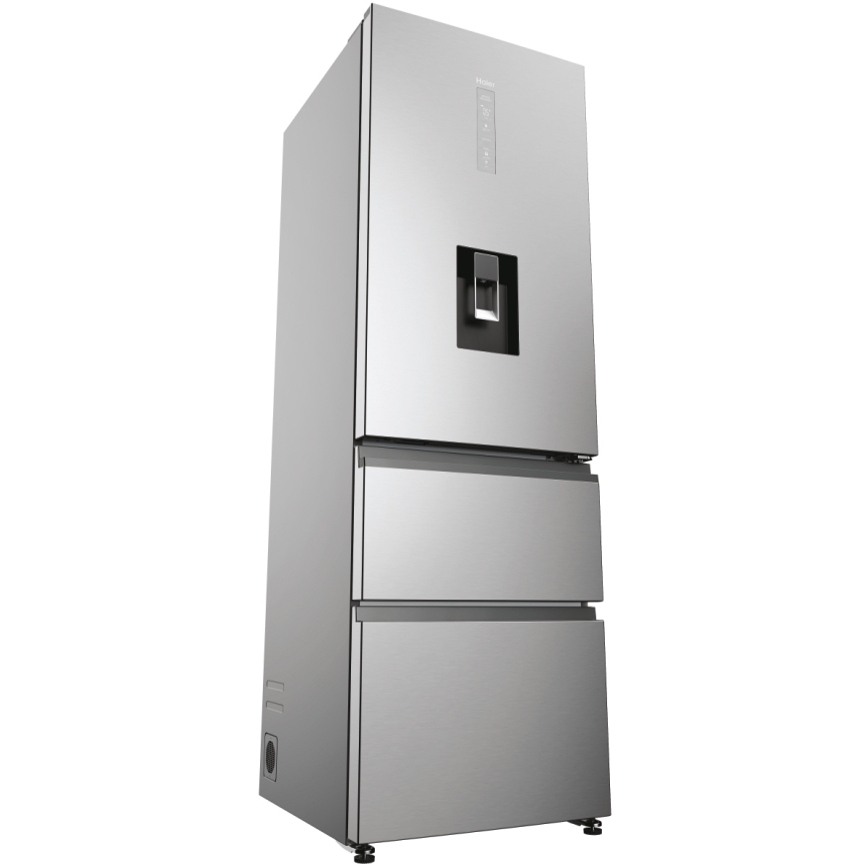 Haier HTW5618DWMG Total No Frost Fridge Freezer, 60/40, Stainless Steel, D Rated