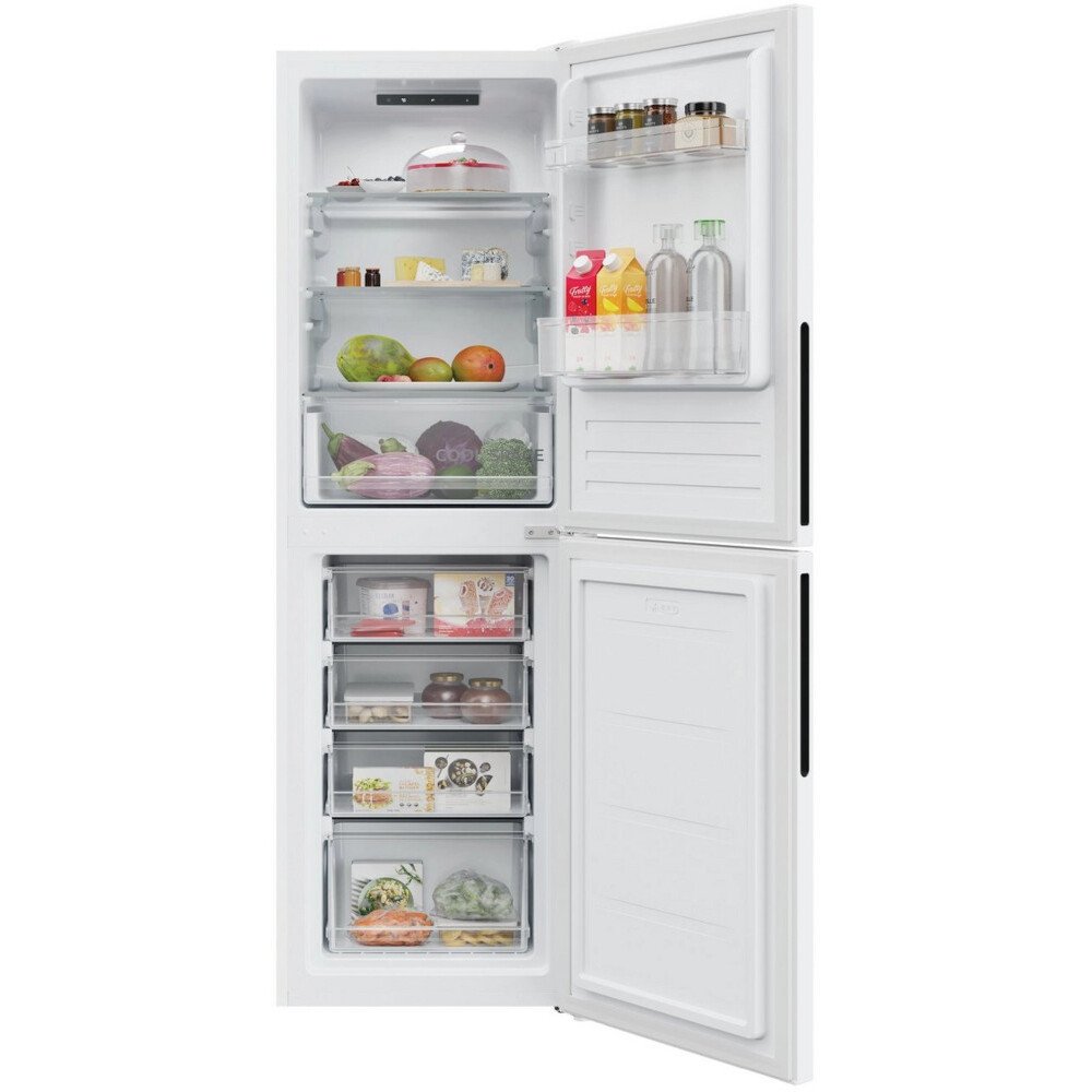 Hoover HVT3CLECKIHW Low Frost Fridge Freezer, 50/50, White, E Rated