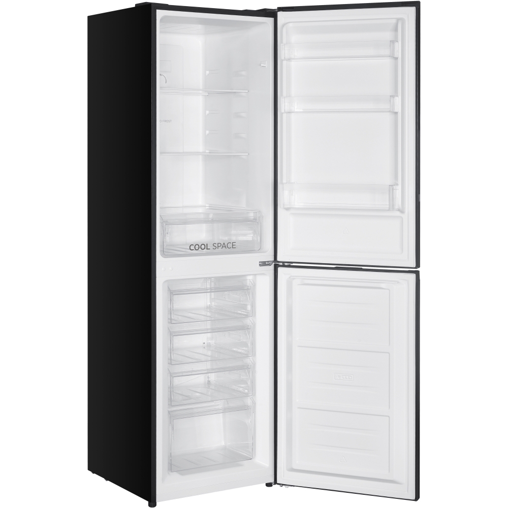 Hoover HOCH1T518EBK Total No Frost Fridge Freezer, 50/50, Black, E Rated