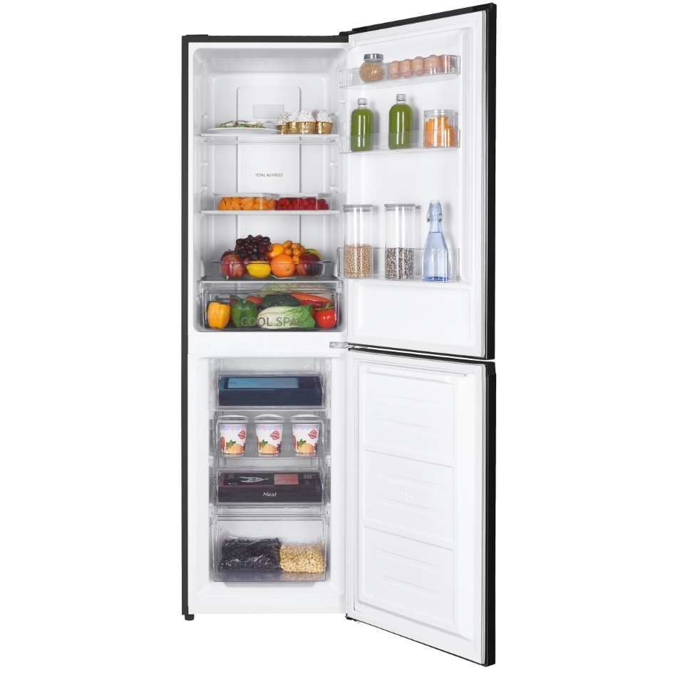 Hoover HOCH1T518EBK Total No Frost Fridge Freezer, 50/50, Black, E Rated