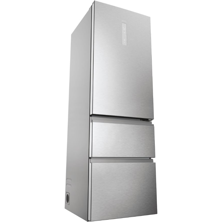 Haier HTW5618ENMG 3D 60 Series 5 Total No Frost Fridge Freezer, 60/40, Silver, E Rated