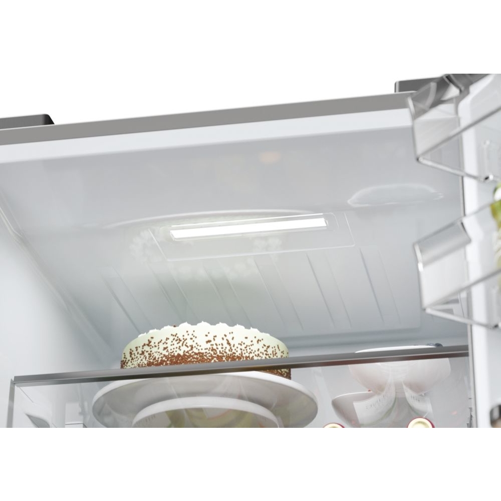 Haier HTW5618ENMG 3D 60 Series 5 Total No Frost Fridge Freezer, 60/40, Silver, E Rated