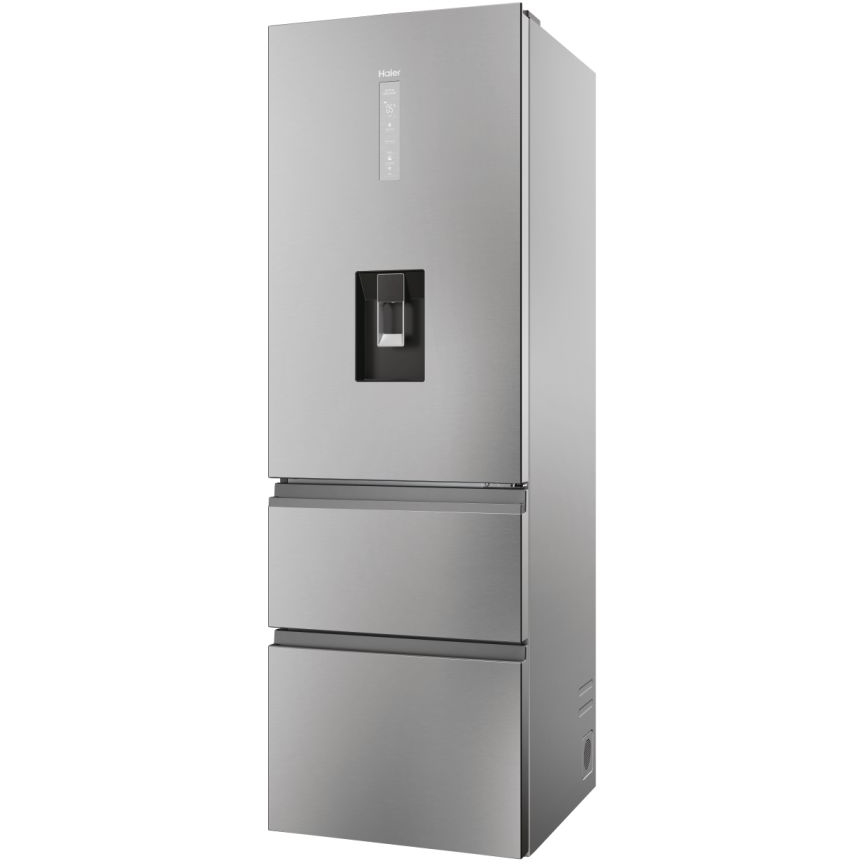 Haier HTW5618EWMG 3D 60 Series 5 Total No Frost Fridge Freezer, 60/40, Silver, E Rated