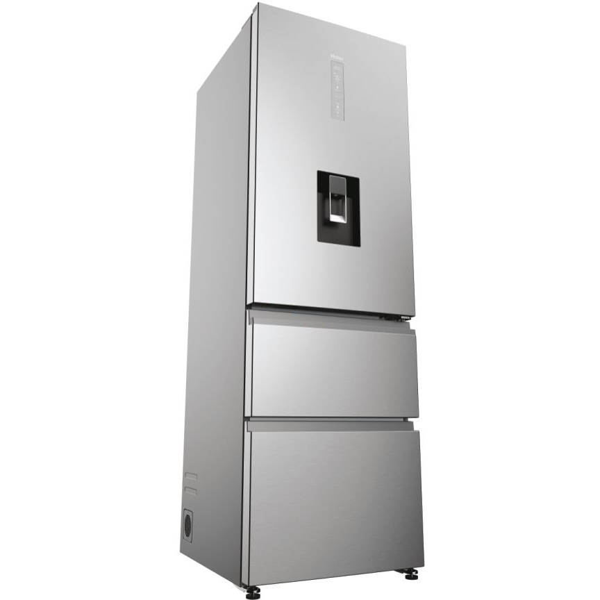 Haier HTW5618EWMG 3D 60 Series 5 Total No Frost Fridge Freezer, 60/40, Silver, E Rated