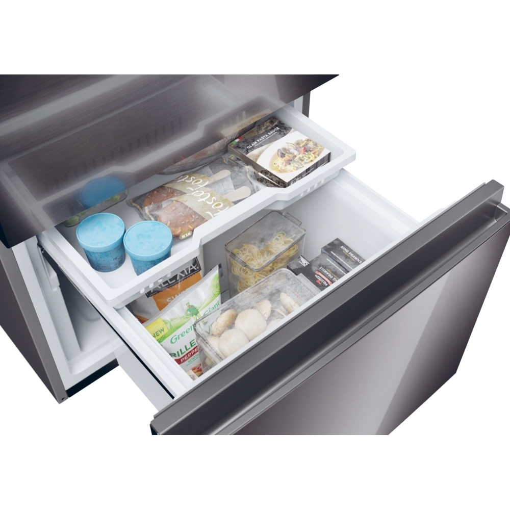 Haier HTW5618EWMP Total No Frost Fridge Freezer, 60/40, Grey, E Rated