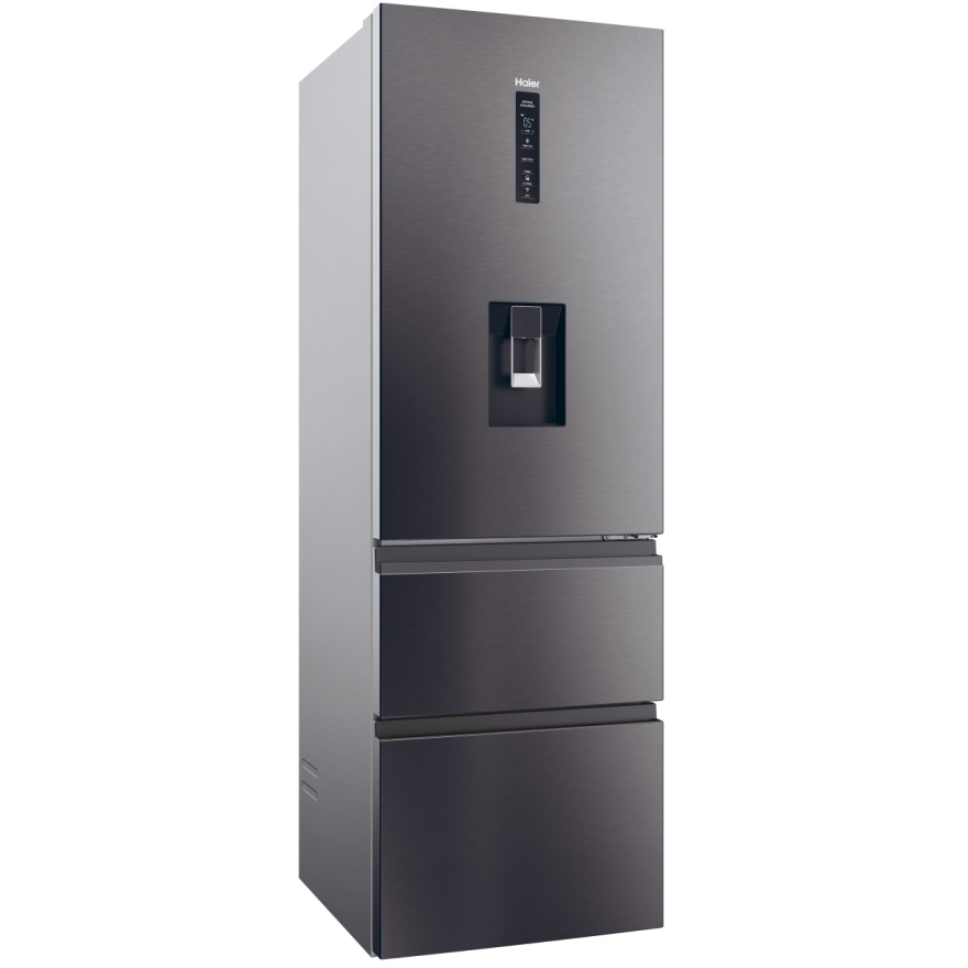 Haier HTW5618EWMP Total No Frost Fridge Freezer, 60/40, Grey, E Rated