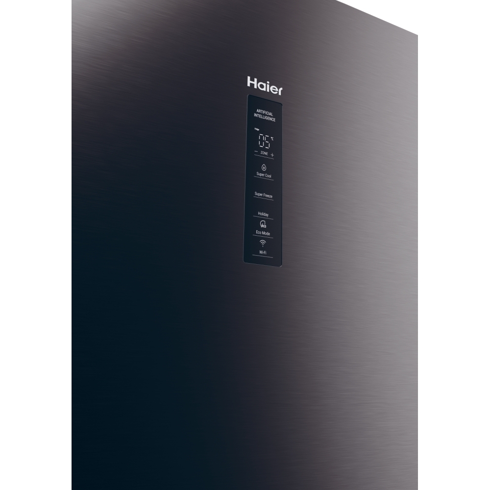Haier HTW5618EWMP Total No Frost Fridge Freezer, 60/40, Grey, E Rated