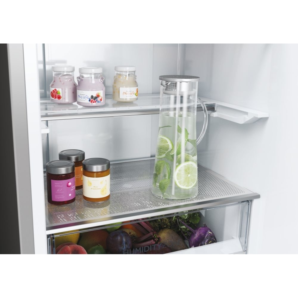 Haier HDPW5620ANPD No Frost Fridge Freezer, 70/30, Grey, A Rated
