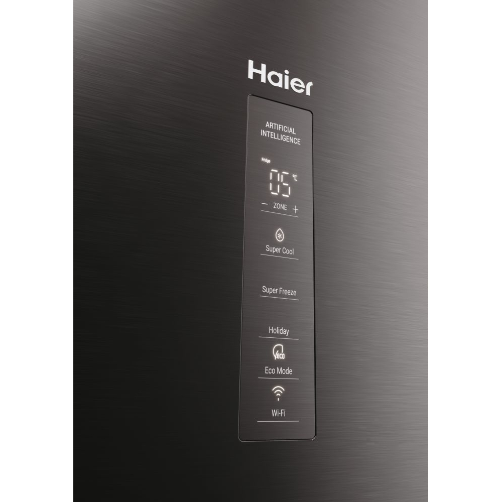Haier HDPW5620ANPD No Frost Fridge Freezer, 70/30, Grey, A Rated