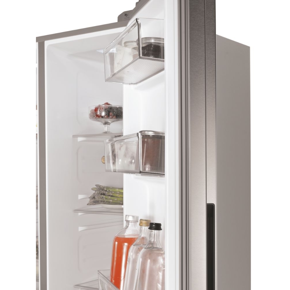 Haier HSW59F18DNMM American Fridge Freezer, Stainless Steel, D Rated,  Non-Plumbed